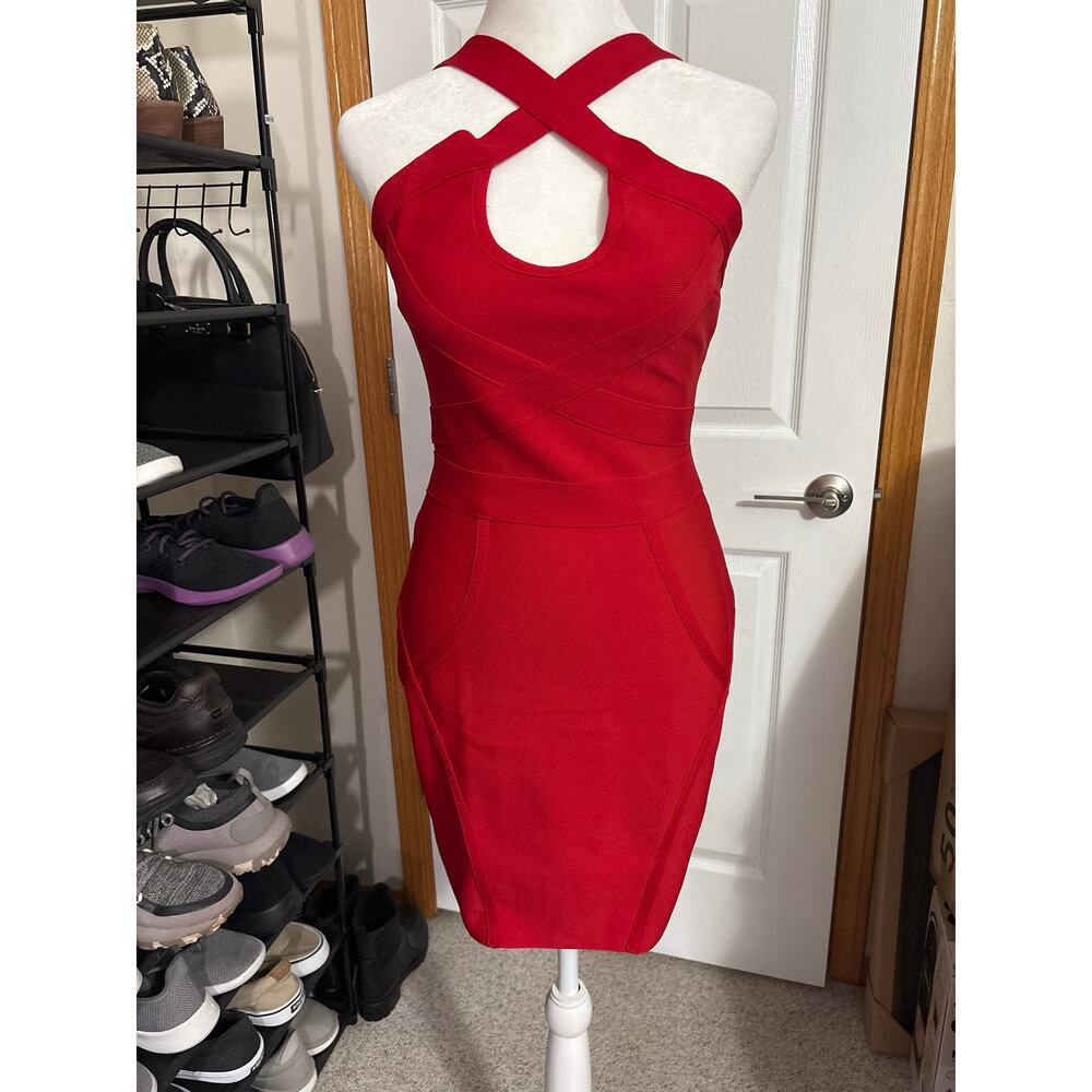 Stunning Hybrid & Company Red Bodycon Dress - Size S